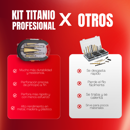Set Broca Titanio Profesional - Compre 3 y Llevate 6 GRATIS